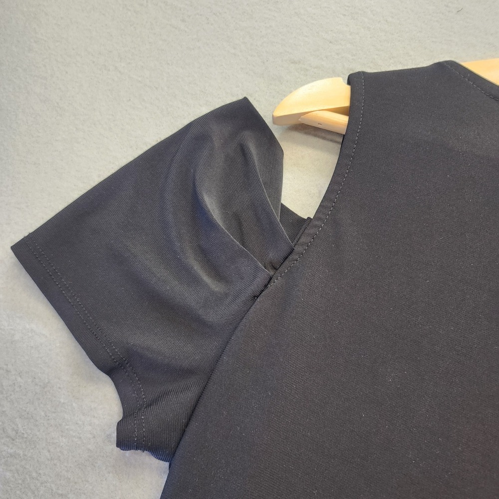 Torrid Black Cold Shoulder Ruched Wrap Surplice Top Plus Size 0 L XL 50-6198E - Picture 11 of 14